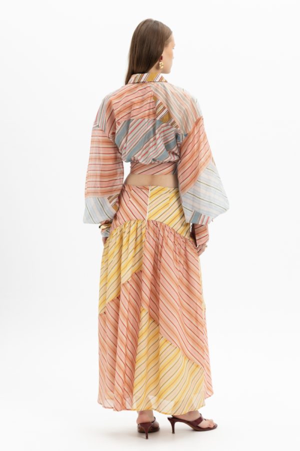 New Collection MY T PATCHWORK PRINT TIE – FRONT MATCHING SET