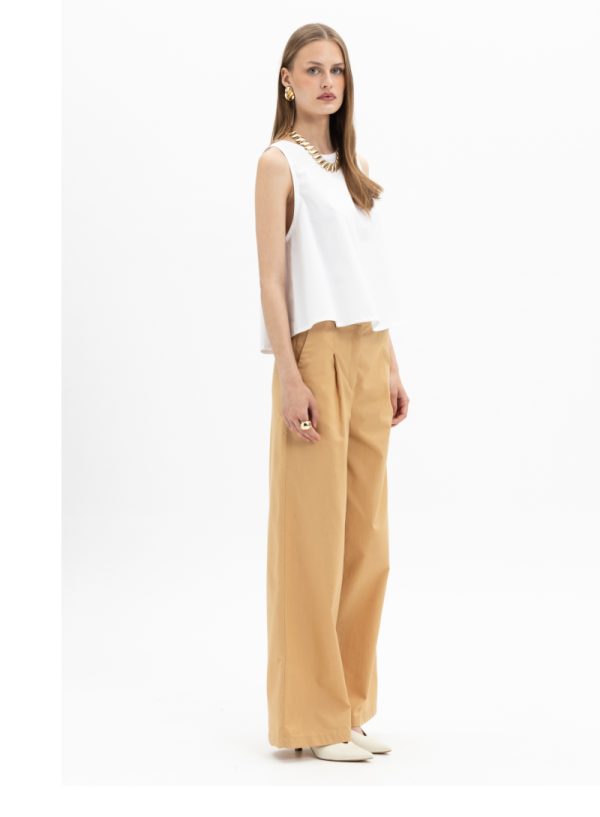 New Collection MY T SLEEVELESS MINIMALIST ROUND NECK TOP