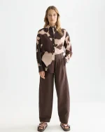 Clothes SCOTCH & SODA QUINN MID RISE WIDE LEG LINEN COTTON PANTS