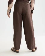 Clothes SCOTCH & SODA QUINN MID RISE WIDE LEG LINEN COTTON PANTS