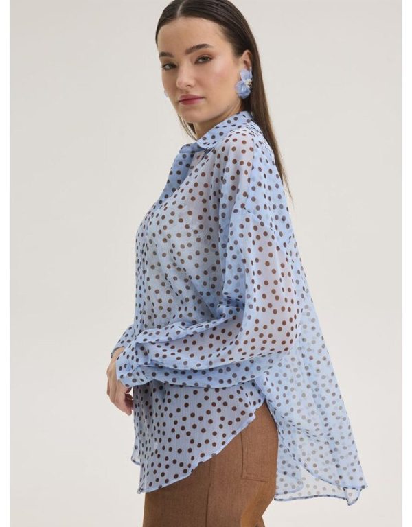 Clothes INNOCENT POLKA DOT SHIRT – BABY BLUE