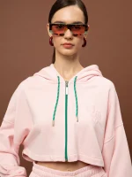 Clothing WE ARE FUTTER CROPPED ZIPPED HOODIE AND FLARED FUTTER SHORTS