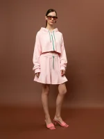 Clothing WE ARE FUTTER CROPPED ZIPPED HOODIE AND FLARED FUTTER SHORTS