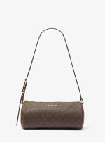 New Collection MICHAEL KORS IZZY SMALL SIGNATURE LOGO BARREL POCHETTE