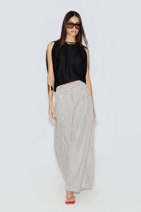 Clothes AVANT GARDE STRIPPED WIDE LEG TROUSER
