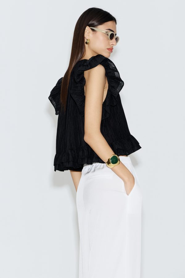 Clothing AVANT GARDE SLEEVELESS BLOUSE WITH RUFFLES