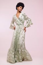 Clothes BE YOU CROSSOVER MAXI DEVORE DRESS