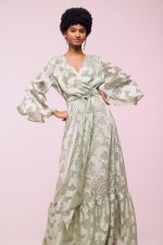 Clothes BE YOU CROSSOVER MAXI DEVORE DRESS