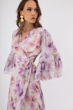 Clothes OPEN FASHION WOMEN’S FLORAL MAXI WRAP DRESS