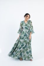 Clothes OPEN FASHION WOMEN’S FLORAL MAXI WRAP DRESS
