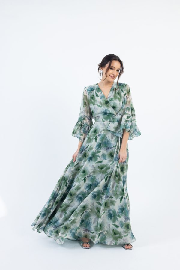 Clothes OPEN FASHION WOMEN’S FLORAL MAXI WRAP DRESS