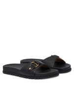 New Collection LAUREN RALPH LAUREN TASHA LEATHER SLIDE SANDAL