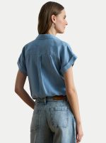 New Collection LAUREN RALPH LAUREN RELAXED FIT LINEN SHORT – SLEEVED SHIRT