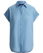 New Collection LAUREN RALPH LAUREN RELAXED FIT LINEN SHORT – SLEEVED SHIRT