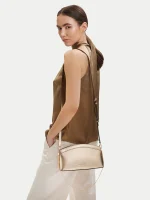 New Collection MICHAEL KORS ATHENA SMALL METALLIC LEATHER CONVERTIBLE CLUTCH