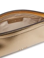 New Collection MICHAEL KORS ATHENA SMALL METALLIC LEATHER CONVERTIBLE CLUTCH