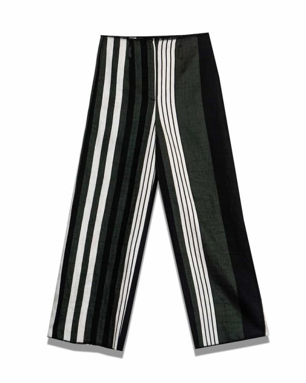 Clothes MILLA PANTS CROPPED STRIPED BELT