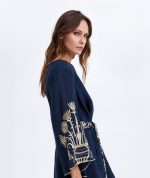 Clothing GREEK ARCHAIC KORI MINI DRESS WITH EMBROIDERY AND BELT