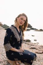 Clothing OPEN FASHION  LONG DRESS WITH ETHNIC EMBROIDERY