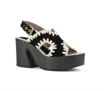 New Collection MOU RAFFIA PLATFORM WITH BACK STRAP