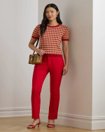 New Collection LAUREN RALPH LAUREN DOUBLE – FACED STRETCH COTTON TROUSER