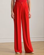 New Collection LAUREN RALPH LAUREN DOUBLE FACED GEORGETTE WIDE – LEG TROUSER