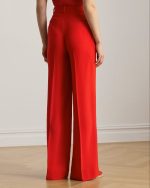 New Collection LAUREN RALPH LAUREN DOUBLE FACED GEORGETTE WIDE – LEG TROUSER
