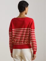 New Collection LAUREN RALPH LAUREN LOGO STRIPED COTTON BOATNECH JUMPRER