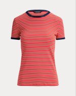 New Collection LAUREN RALPH LAUREN STRIPED STRETCH COTTON T-SHIRT