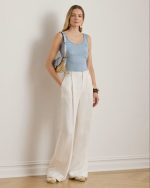 New Collection LAUREN RALPH LAUREN STRIPED STRETCH COTTON TANK TOP