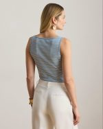 New Collection LAUREN RALPH LAUREN STRIPED STRETCH COTTON TANK TOP