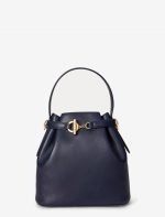 New Collection LAUREN RALPH LAUREN LEATHER MEDIUM BLAIKE BUCKET BAG