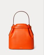 New Collection LAUREN RALPH LAUREN LEATHER MEDIUM BLAIKE BUCKET BAG