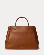 New Collection LAUREN RALPH LAUREN LEATHER LARGE BLAIKE SATCHEL