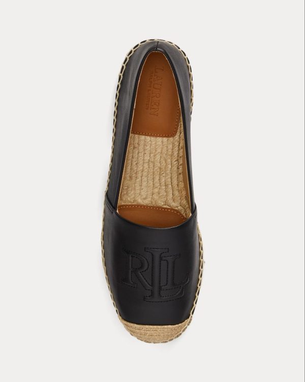 New Collection LAUREN RALPH LAUREN CAMERYN NAPPA LEATHER ESPADRILLE