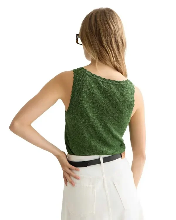 Clothes SCOTCH & SODA METALLIC STRIPED KNIT SLEEVELESS TOP