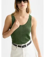 Clothes SCOTCH & SODA METALLIC STRIPED KNIT SLEEVELESS TOP