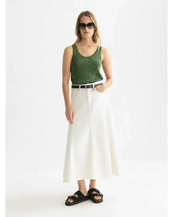 Clothes SCOTCH & SODA METALLIC STRIPED KNIT SLEEVELESS TOP