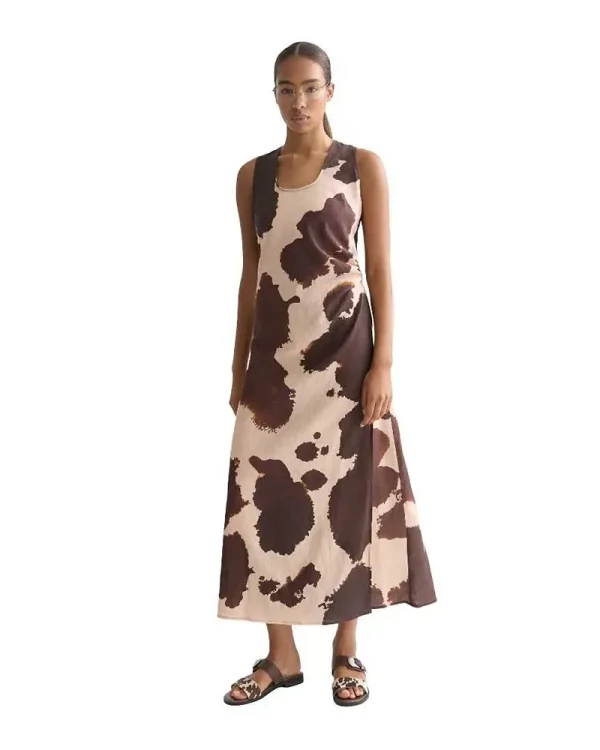 Clothes SCOTCH & SODA LINEN SLEEVELESS MIDI DRESS