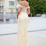 Clothing CHRISTIAN KOEHLERT MERMAID DRESS WITH OFF-THE-SHOULDER FEATHERS