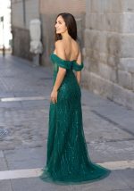 Clothing CHRISTIAN KOEHLERT TULLE EVENING DRESS WITH CARMEN SLEEVES