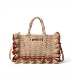 Bags TWINSET  CROCHET SHOPPER BAG WITH LOGO