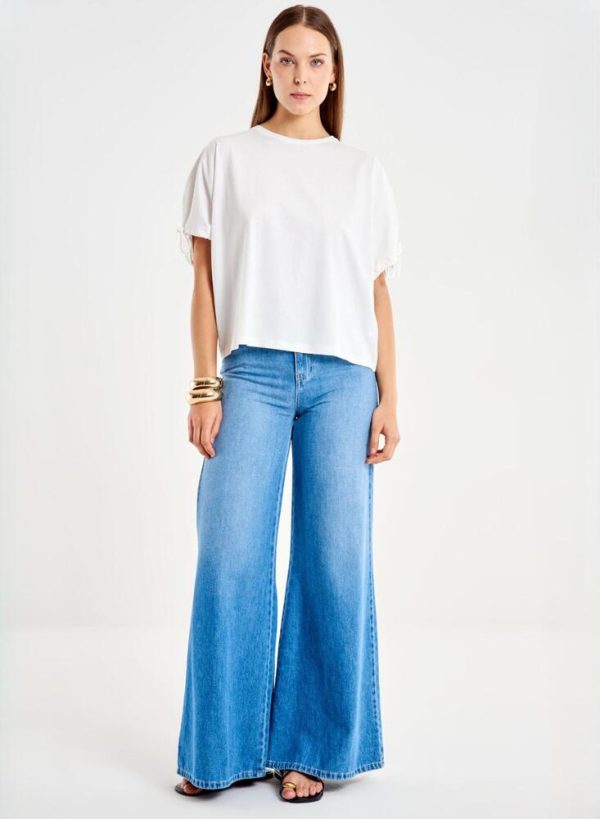 Clothes VICOLO T-SHIRT WITH LACE-UP SLEEVES