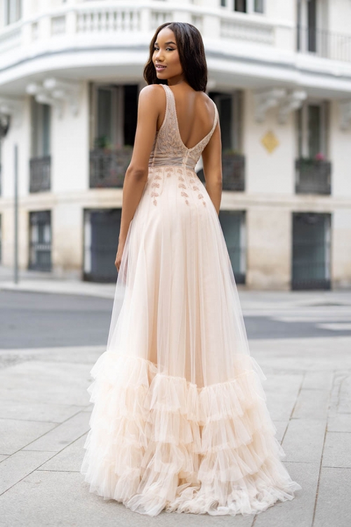 Clothes CHRISTIAN KOEHLERT TULLE EVENING DRESS WITH GATHERS