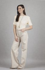 Clothes VICOLO CROP SWEATER WITH SHOULDER PADS