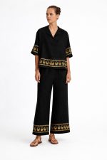 Clothes GREEK ARCHAIC KORI LINEN SELENE SHIRT V AND LINEN SELENE PANTS