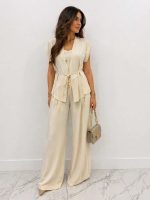 Clothes PHILIA LOFT SET WITH SIDE-TIE VEST AND TROUSERS