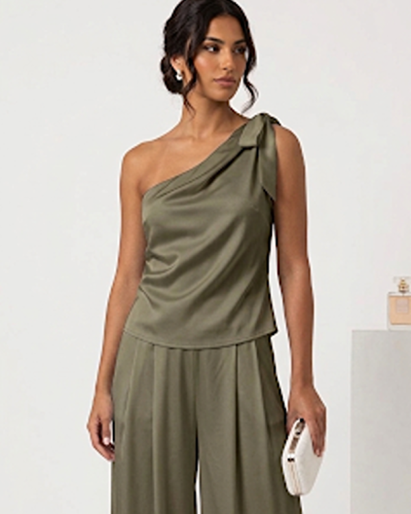 Clothes CKONTOVA SILKY ONE SHOULDER TOP AND PANTS