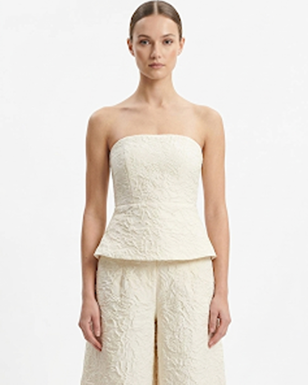 Clothing CKONTOVA TEXTURED BUSTIER AND ZIP CULOTTE