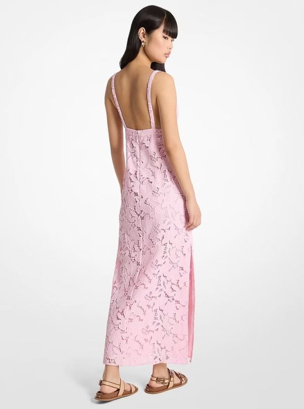 New Collection MICHAEL KORS CORDED FLORAL LACE MAXI DRESS